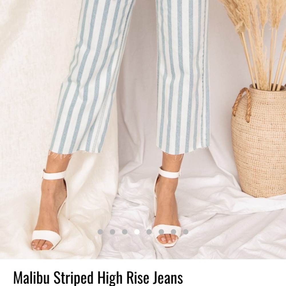 Malibu striped high-rise jeans - Picture 5 of 7